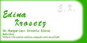 edina krosetz business card